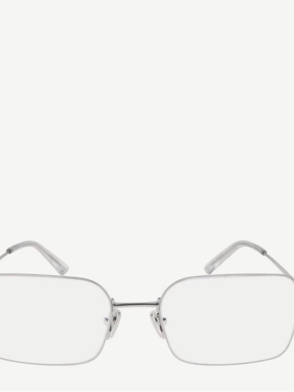 Balenciaga Silver Rectangular Rim Glasses - Picture 5 of 6